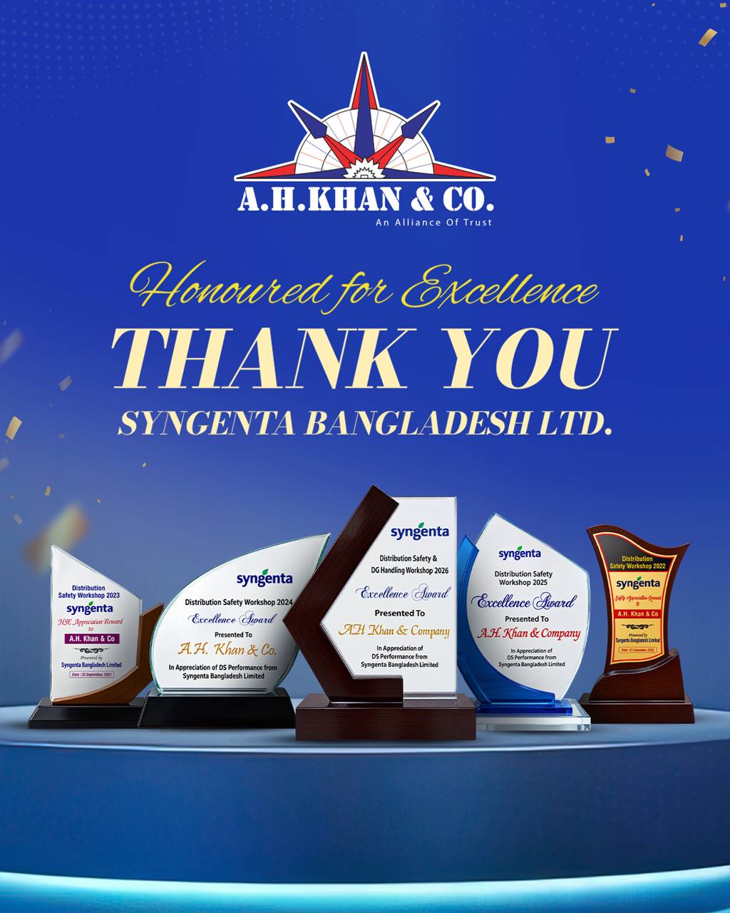 Safety Excellence Award by Syngenta Bangladesh Ltd.
